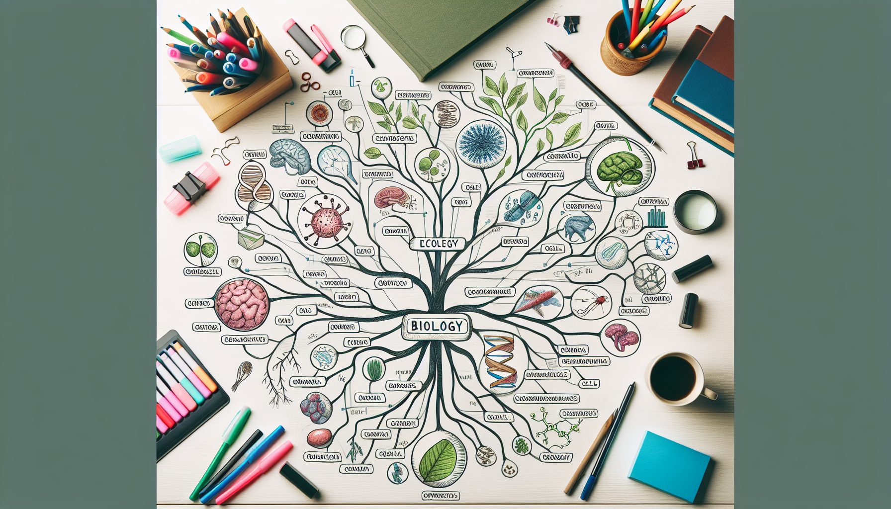 Школа ОГЭ: биология — mind-map тем в действии