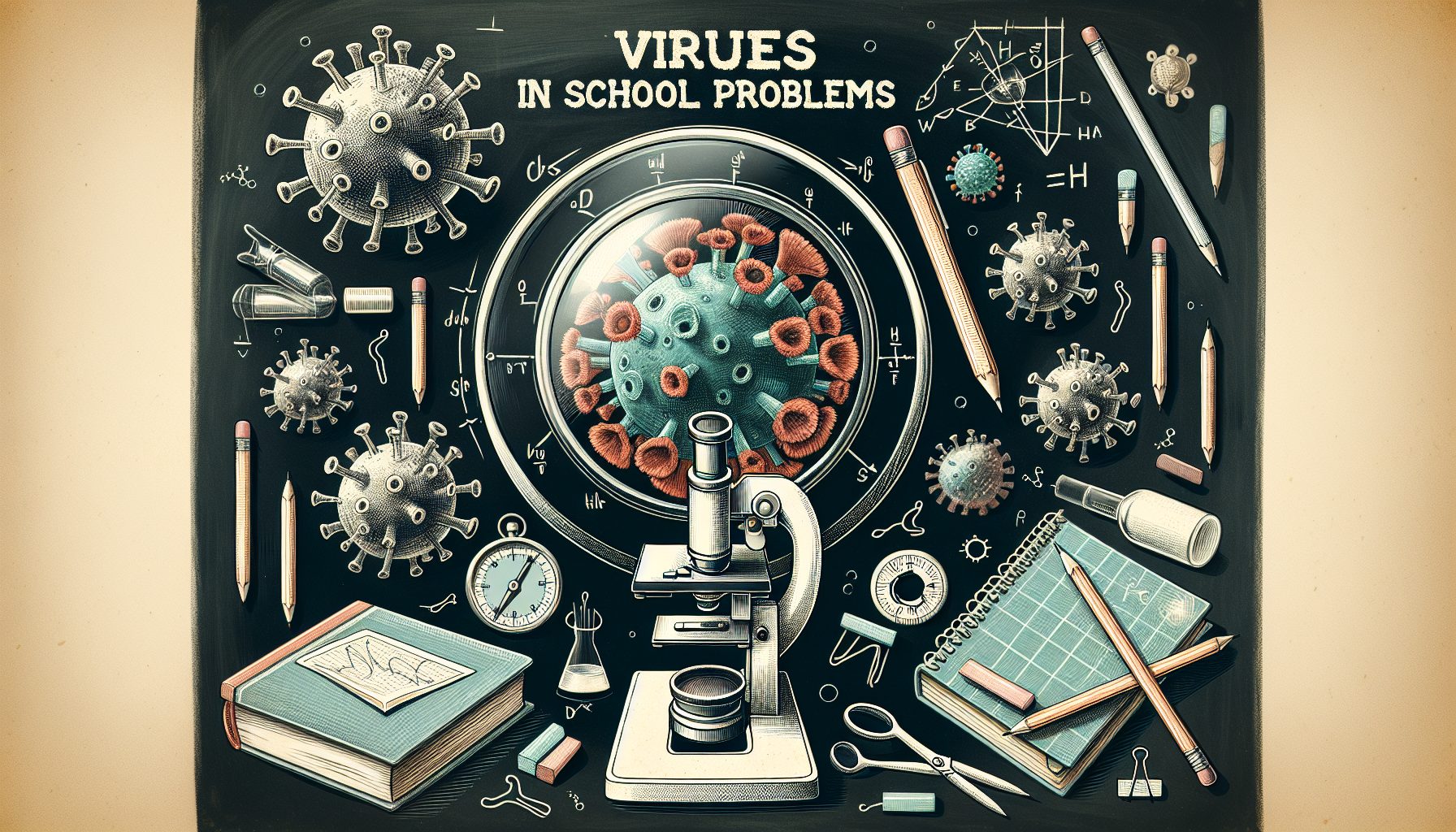 Вирусы под микроскопом в школьных задачах