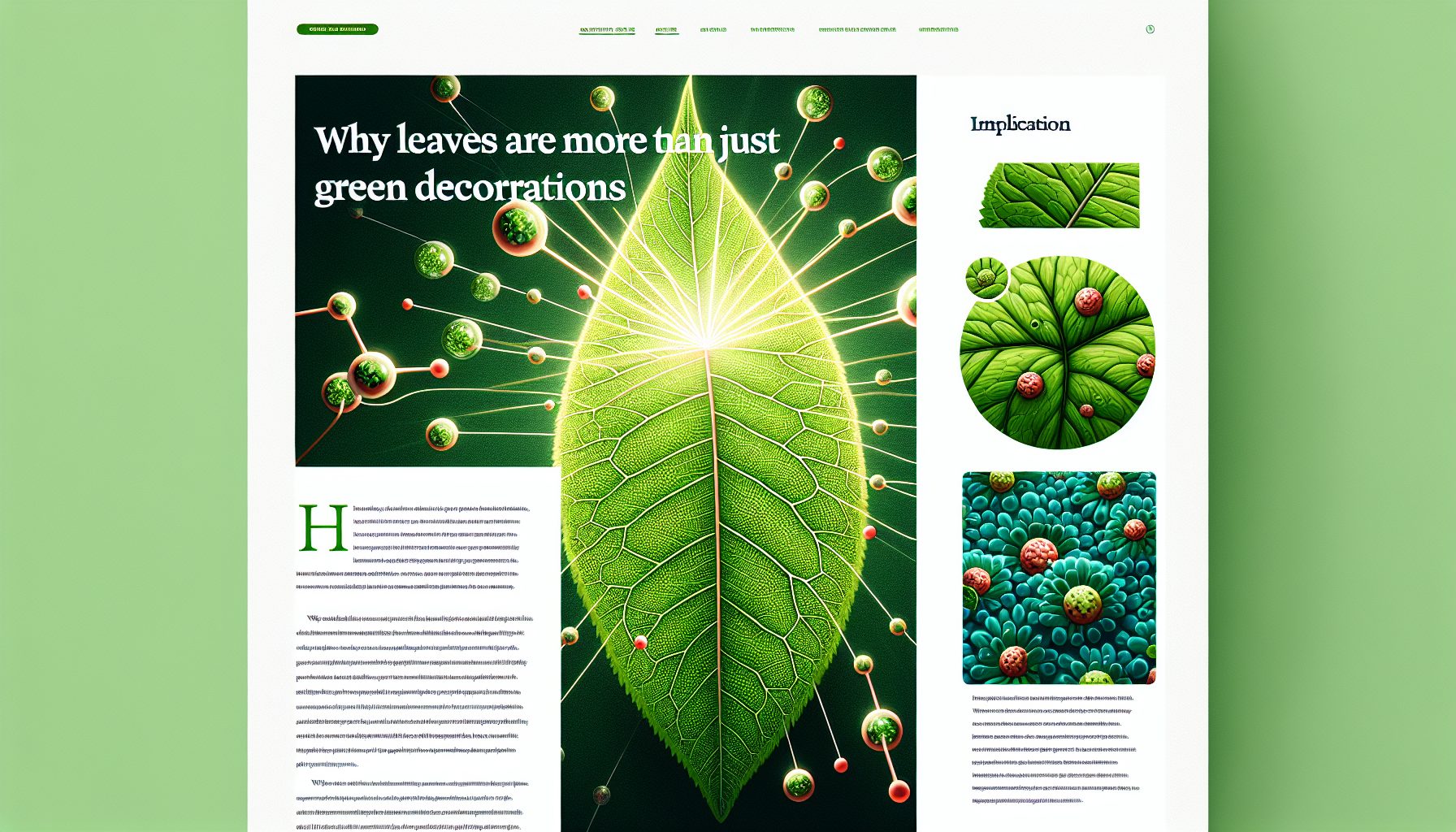 Почему листья — не просто зелёные украшения